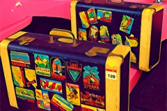 Old travel suitcases